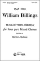 Be Glad Then America SATB choral sheet music cover